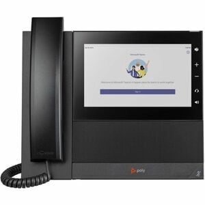 Poly CCX 600 IP Phone - Corded - Corded/Cordless - Wi-Fi, Bluetooth - Desktop - Black - VoIP - 2 x Network (RJ-45) - PoE P