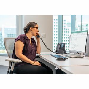 Poly CCX 505 IP Phone - Corded - Corded/Cordless - Wi-Fi, Bluetooth - Desktop, Wall Mountable - Black - 24 x Total Line - 