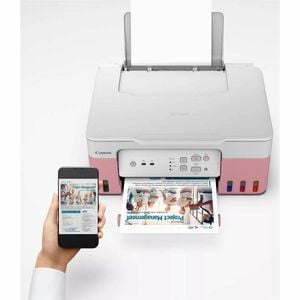 Canon PIXMA G3430 Wireless MegaTank Inkjet Multifunction Printer - Colour - Pink - Cloud/Copier/Printer/Scanner - 6 ppm Co