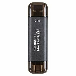Unità stato solido Portatili Transcend - Esterno - 2 TB - Nero - Desktop PC, Computer portatile, Smartphone, Gaming Consol