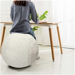 Urban Factory ERGO: ERGONOMIC SITTING BALL 60CM IVORY FUR