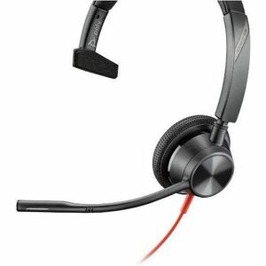 Poly Blackwire 3310 Kabel Auf den Ohren Mono Headset - Schwarz - Monaural - Ohraufliegend - 215 cm Kabel - Omnidirektional