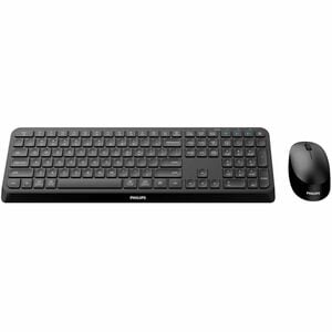 Philips Keyboard & Mouse - USB Wireless Bluetooth 5.0 2.40 GHz Keyboard - 110 Key - USB Wireless Bluetooth Mouse - Optical