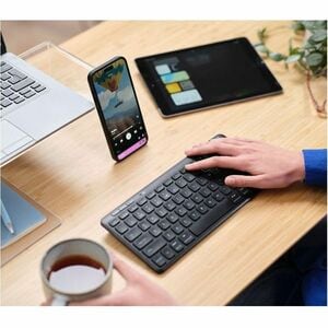 Trust Lyra Keyboard - Wireless Connectivity - USB 1.1 Type A Interface - Spanish - QWERTY Layout - Black - Scissors Keyswi