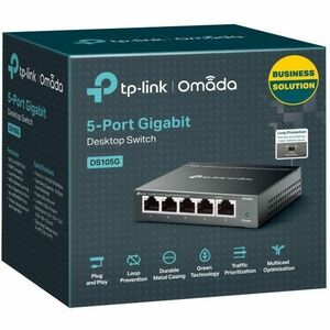 TP-Link Omada 5-Port Gigabit Desktop Switch - 5 Ports - Gigabit Ethernet - 10/100/1000Base-T - 2 Layer Supported - 3.10 W 