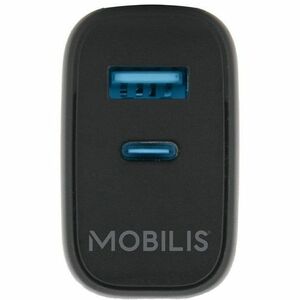 MOBILIS 45 W AC Adapter - Universal Adapter - 1 USB - 1 USB Type-C - For Notebook, Tablet PC, Smartphone - Black