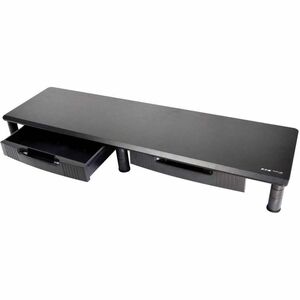 Eaton Tripp Lite Series Extra-Wide Dual-Monitor Riser with Storage Drawers, 39 x 11 in., Black, TAA - 39.68 lb Load Capaci