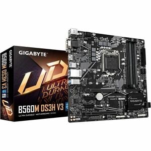 Gigabyte Ultra Durable B560M DS3H V3 Desktop Motherboard - Intel H470 Chipset - Socket LGA-1200 - Micro ATX - Core, Celero