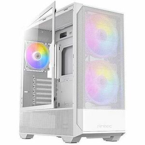 Boîtier pour ordinateur de jeux Antec - Tour Moyenne - Blanc - Mesh, En verre trempé, Acier, Plastique - 11 x Ventilateur(