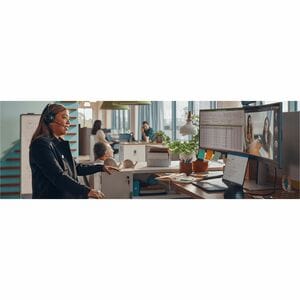 Poly Savi 7310 Office Monaural DECT 1920-1930 MHz Headset - Microsoft Teams Certification - Mono - RJ-11 - Wired/Wireless 