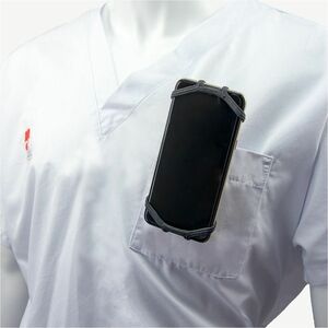 MOBILIS Universal Carrying Case (Holster) Cell Phone, Handheld Terminal - Black - Silicone Body - Belt Clip, Holster