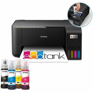 Epson ET-2860 Wired & Wireless EcoTank Inkjet Multifunction Printer - Colour - Black - Copier/Printer/Scanner - 33 ppm Mon