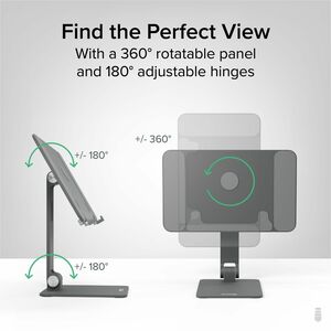 Plugable Magnetic Tablet Holder for MagSafe iPad Pro 12.9 Stand Portable - Foldable 360° Rotating Stand