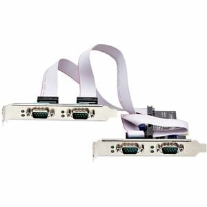 StarTech.com 4-Port Serial PCIe Card, Quad-Port RS232/RS422/RS485 Card, 16C1050 UART, ESD Protection, Windows/Linux, TAA-C