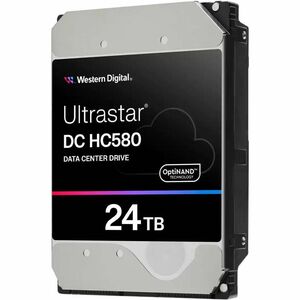 WD Ultrastar DC HC580 WUH722424ALE6L1 24 TB Hard Drive - 3.5" Internal - SATA (SATA/600) - Conventional Magnetic Recording