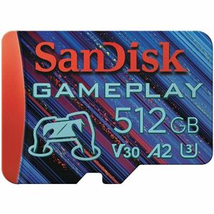 SanDisk GamePlay 512 GB UHS-I (U3) V30 microSD - 190 MB/s Read - 130 MB/s Write