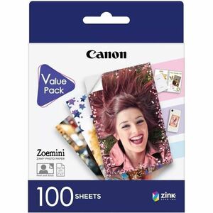 Canon ZINK Photo Paper - 50 mm x 76 mm - 100 Sheet - Micro Crystal, Smudge Proof, Water Proof, Tear Proof