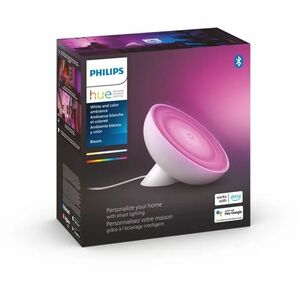 Philips Hue Bloom table lamp - 3.9" Height x 5.1" Width - 1 x 6 W LED Bulb - White - Dimmable, Diffused Light Effect, Blue