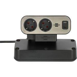 Brennenstuhl Steckdosenleiste - Winkelsteckverbinder - 2 x Wechselstrom - 2 m Kabel - 230 V AC Voltage - 3,68 kW - Desktop