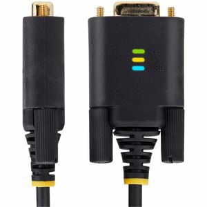 StarTech.com 10ft (3m) USB to Null Modem Serial Adapter Cable, COM Retention, FTDI, RS232, Changeable DB9 Screws/Nuts, Win