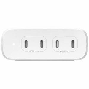 Belkin BoostCharge Pro 200W 4-Port USB-C GaN Charger - 200 W - 5 ft Cable - White