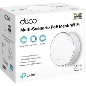 TP-Link Deco X50-PoE Wi-Fi 6 IEEE 802.11ax Ethernet Wireless Router - Dual Band - 2.40 GHz ISM Band - 5 GHz UNII Band - 4 