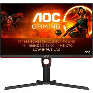 AOC AGON U27G3X/BK 27" Class 4K UHD Monitor LED para jogos - 16:9 - Preto, Vermelho - 68.6 cm (27") Viewable - Tecnologia 