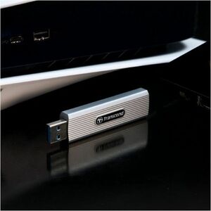 Transcend Tragbar Solid State-Laufwerk - Extern - 512 GB - Mattes Grau - Desktop-PC, Notebook, Smart TV, Mac mini, Spielko