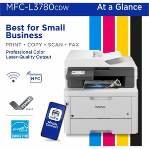Impresora Láser Multifunción Brother MFC-L3780CDW Con cable e inalámbrico - Color - Copiadora/Fax/Impresora/Escáner - 600 