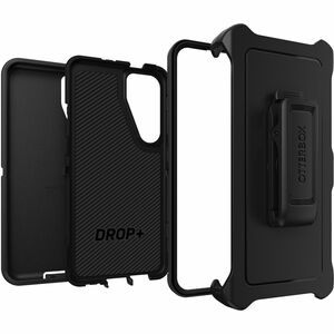 OtterBox Defender Carrying Case (Holster) Samsung Galaxy S24+ Smartphone - Black - Drop Resistant, Dirt Resistant, Scrape 