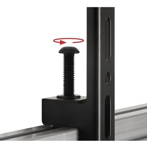 B-Tech System X Wall Mount for Display Screen, Menu Board, Mounting Bracket, Mounting Adapter, Mounting Rail - Black - Hei