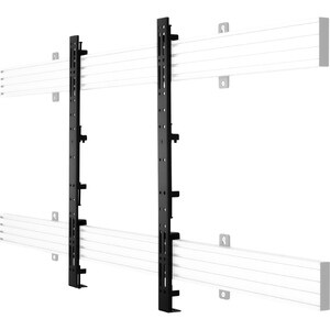 B-Tech System X Mounting Arm for Wall Mount, Mounting Rail, Flat Panel Display - Black - Height Adjustable - 106.7 cm to 1