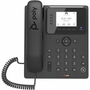 Poly CCX 350 IP 电话 - 有线的 - 有线的 - 台式机, 可壁挂安装 - 黑 - VoIP - 7.1 cm (2.8") LCD - 2 x 网络 (RJ-45) - PoE Ports