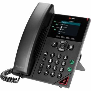 Poly VVX 250 IP Phone - Corded - Corded - Wall Mountable, Desktop - Black - TAA Compliant - VoIP - 7.1 cm (2.8") LCD - 2 x