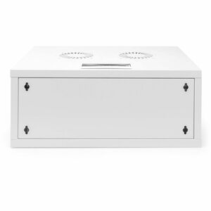 Digitus 4U Wall Mountable Enclosed Cabinet Rack Cabinet for Networking, Equipment - Light Grey - Glass, Sheet Steel - 60 k