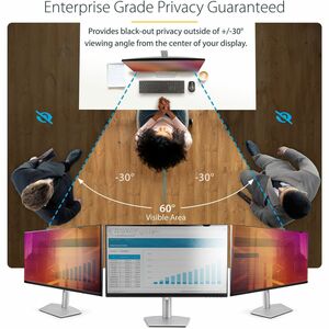 StarTech.com 238G-PRIVACY-SCREEN. Maximaler Bildschirmdurchmesser: 60,5 cm (23.8"). Seitenverhältnis: 16:9. Suitable for: 