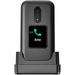 Doro 2880 17 MB Feature Phone - 7,1 cm (2,8 Zoll) Flexibler faltbarer Bildschirm QVGA 320 x 240 - 4G - Schwarzweiß - Flip 
