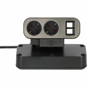 Brennenstuhl Steckdosenleiste - Winkelsteckverbinder - 2 x Wechselstrom - 2 m Kabel - 230 V AC Voltage - 3,68 kW - Desk Mo