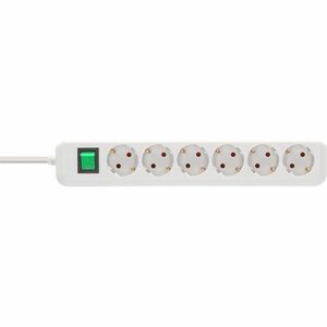 Brennenstuhl Eco-Line Steckdosenleiste - Winkelsteckverbinder - 6 x Wechselstrom - 3 m Kabel - 230 V AC Voltage - 3,50 kW 