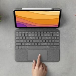 Logitech Combo Touch Keyboard/Cover Case Apple iPad Air (5th Generation), iPad Air (4th Generation) Tablet - Grey - Scuff 