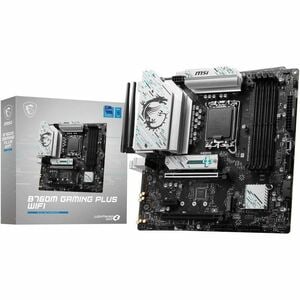 MSI B760M GAMING PLUS WIFI Gaming Desktop Motherboard - Intel B760 Chipset - Socket LGA-1700 - Micro ATX - Core, Pentium G