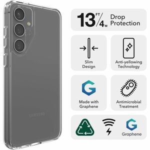 ZAGG Crystal Palace Case for Samsung Galaxy S24+ Smartphone - Clear - Bacterial Resistant, Scratch Resistant, Yellowing Re