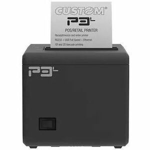 Custom P3L Retail, Hospitality, Business Direct Thermal Printer - Monochrome - Wall Mount - Receipt Print - Ethernet - USB