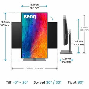 BenQ DesignVue PD3225U 32" Class 4K UHD LED Monitor - 16:9 - Grey - 80 cm (31.5") Viewable - In-plane Switching (IPS) Tech