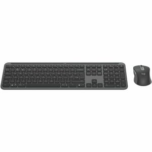 Logitech Signature Slim MK950 Keyboard & Mouse - QWERTY - English (UK) - USB Type A Scissors Wireless Bluetooth/RF 5.1 2.4