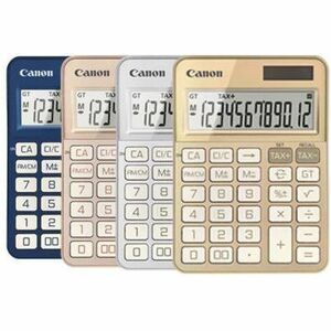 Canon KS-125KB Standard-Taschenrechner - Großes Display, Doppelte Stromversorgung, Eingebauter Speicher, Sign Change, Gumm