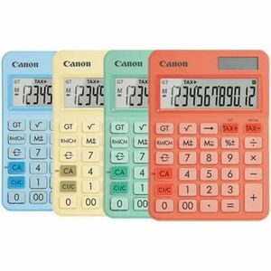 Canon LS-125KB Standard-Taschenrechner - Großes Display, Doppelte Stromversorgung, Eingebauter Speicher, Sign Change, Gumm