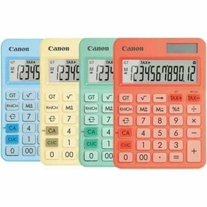 Canon LS-125KB Simple Calculator - Large Display, Dual Power, Built-in Memory, Sign Change, Backspace Key, 3-digit Comma, 