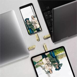 SanDisk Ultra Dual Drive Luxe 64 GB USB 3.2 (Gen 1) Type A, USB 3.2 (Gen 1) Type C Flash Drive - Gold - 400 MB/s Read Spee