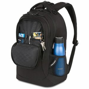 SwissGear Cecil Embroid 5532202416 Carrying Case (Backpack) for 16" Notebook - Black - 600D Polyester Body - Handle, Shoul